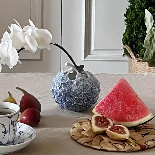 Tlife·Praise·花瓶摆件乔迁礼物浮雕绣球手作花之礼轻奢 | 礼赞