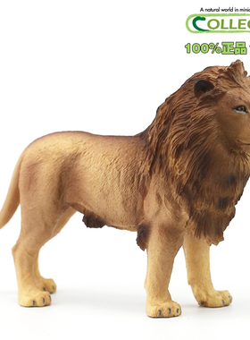 英国CollectA我你他原装正版仿真野生动物模型88782非洲雄狮