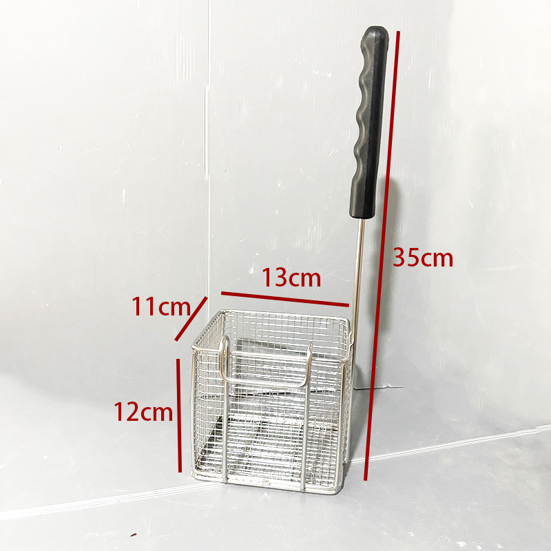 不锈钢迷你直柄炸篮防烫手柄炸网加粗油炸框正挂侧沟炸篮加固