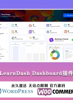 LearnDash Dashboard WordPress前端课程生成器 仪表板插件