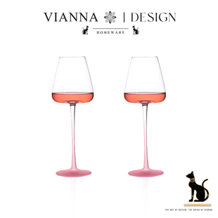 粉杆·AGSB高颜值磨砂粉玻璃红酒杯家用高脚杯勃艮第酒杯 VIANNA