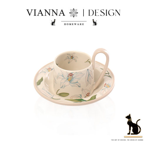 VIANNA复古风陶瓷咖啡杯碟套装