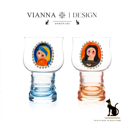 VIANNA手绘玻璃杯果汁杯