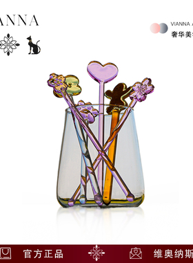 VIANNA丨彩色·COLI搅拌棒玻璃咖啡搅拌勺奶粉搅拌棒调酒棒拌酸奶