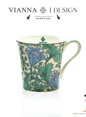 VIANNA丨蕴涵·Fre法式繁花陶瓷马克杯精致下午茶咖啡杯水杯礼物