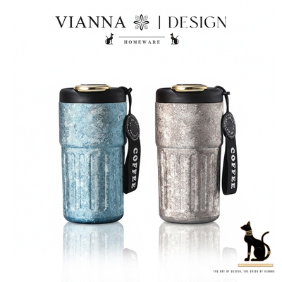 VIANNA高端纯钛智能温显保温杯