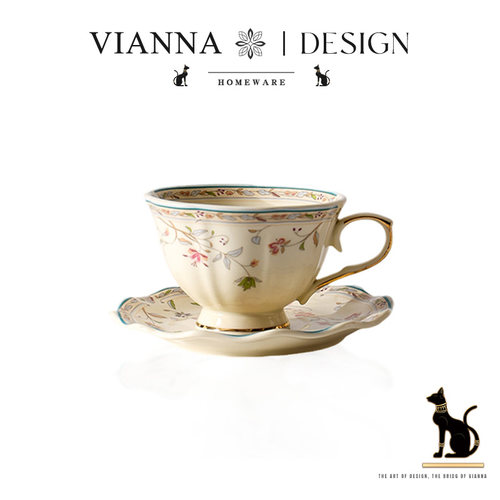 VIANNA精致田园风陶瓷咖啡杯套装