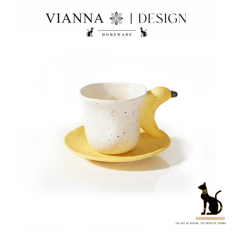 VIANNA丨果语·AXYE小众设计感水果造型陶瓷咖啡杯家用拿铁杯水杯