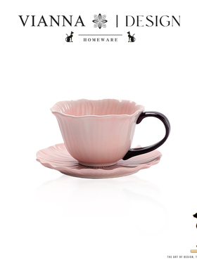 VIANNA丨虞美人·CKLF花型高颜值陶瓷咖啡杯碟精致手绘下午茶杯子