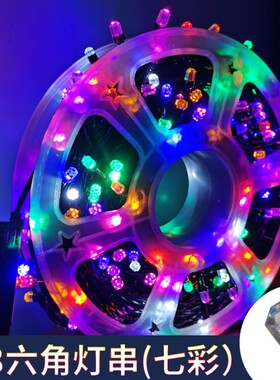 高亮大灯珠LED彩灯户外露营氛围装饰灯庭院满天星V8灯串防雨防冻