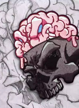 正品现货 GP Numbskull v 3 Embroidery Morale Patch 骷髅臂章