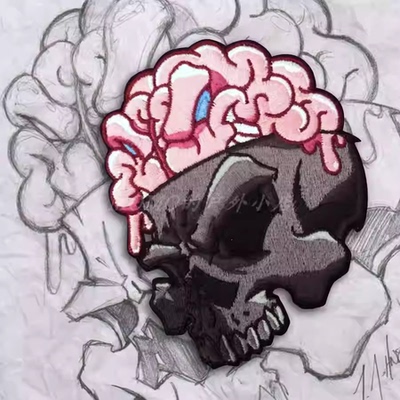 正品现货 GP Numbskull v 3 Embroidery Morale Patch 骷髅臂章