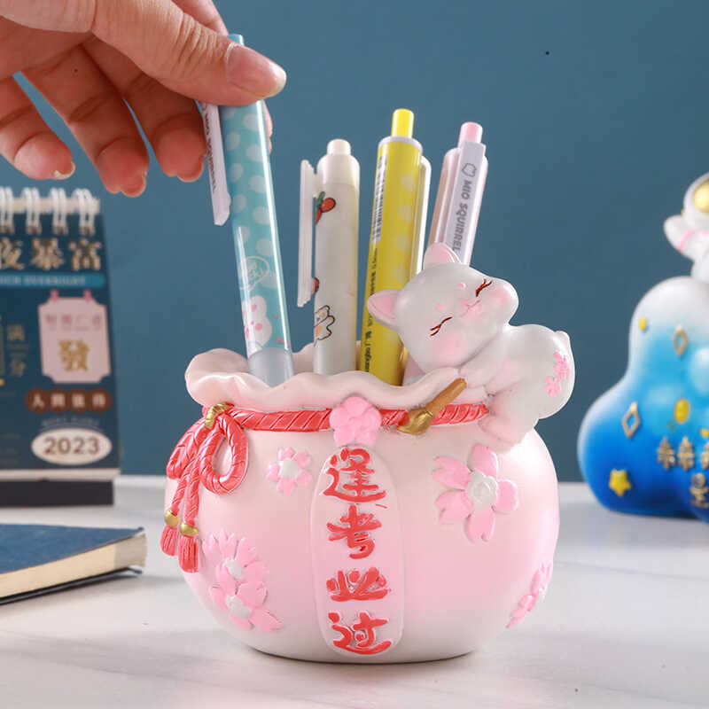 可爱猫咪笔筒学生桌面儿童女孩