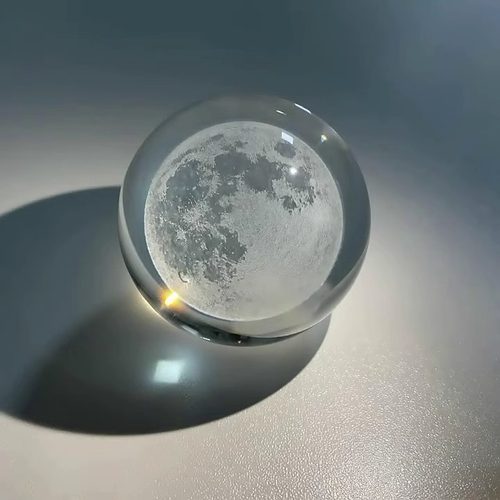 月亮水晶球摆件生日礼物