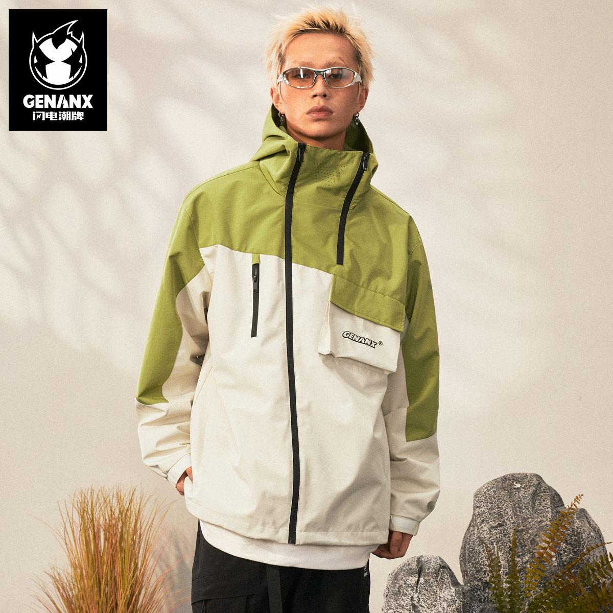 GENANX闪电潮牌冬季冲锋衣外套