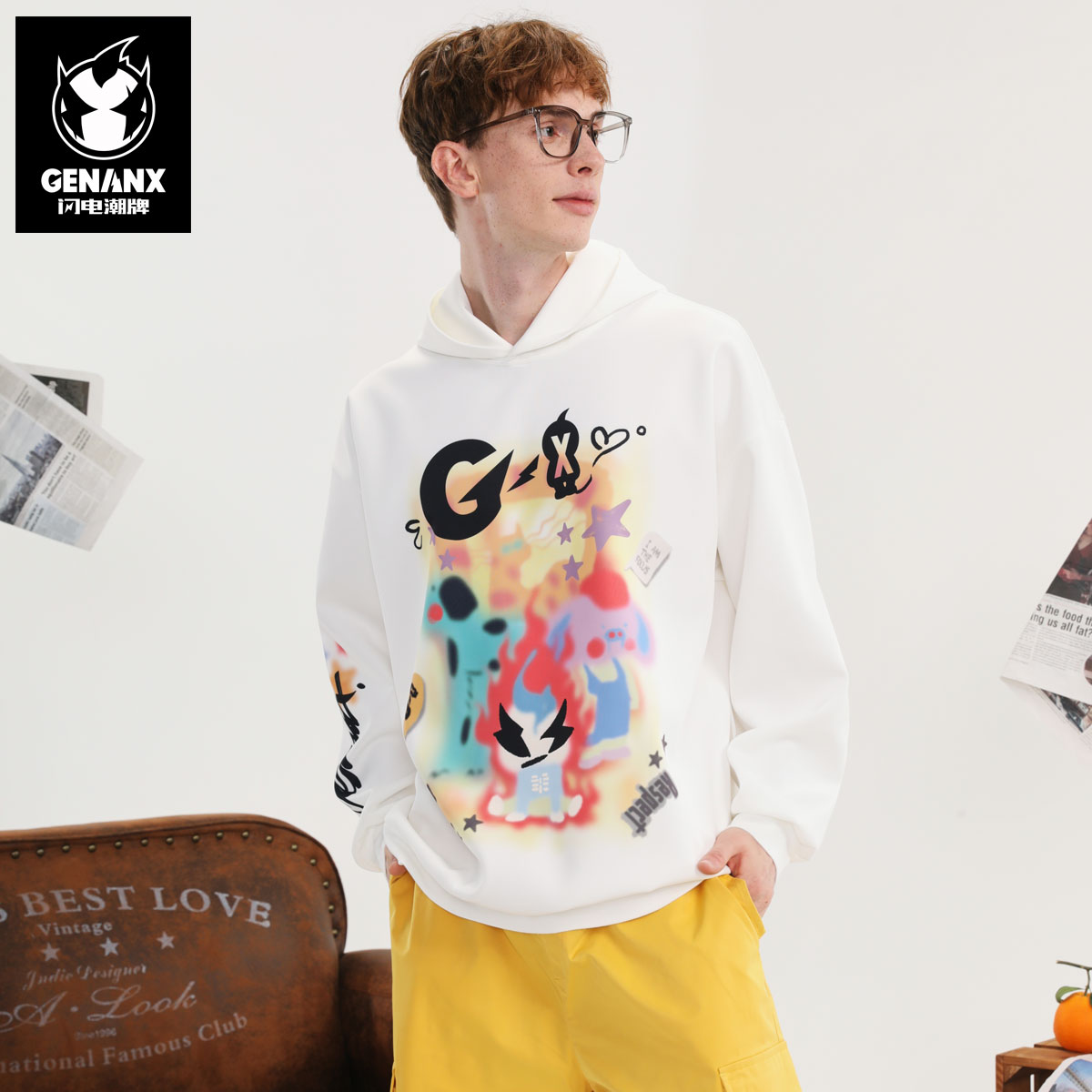 GENANX闪电潮牌卫衣邓佳鑫同款