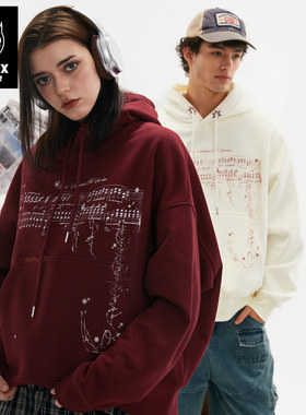 GENANX闪电潮牌陈奕恒同款蝙蝠短款连帽卫衣学生秋冬新品加绒情侣