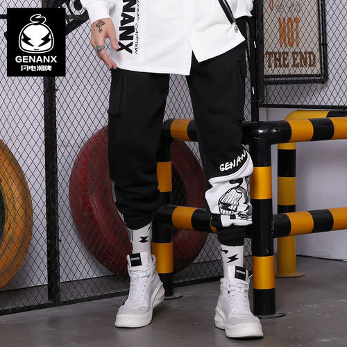 genanx潮牌新款多口袋收腿休闲裤