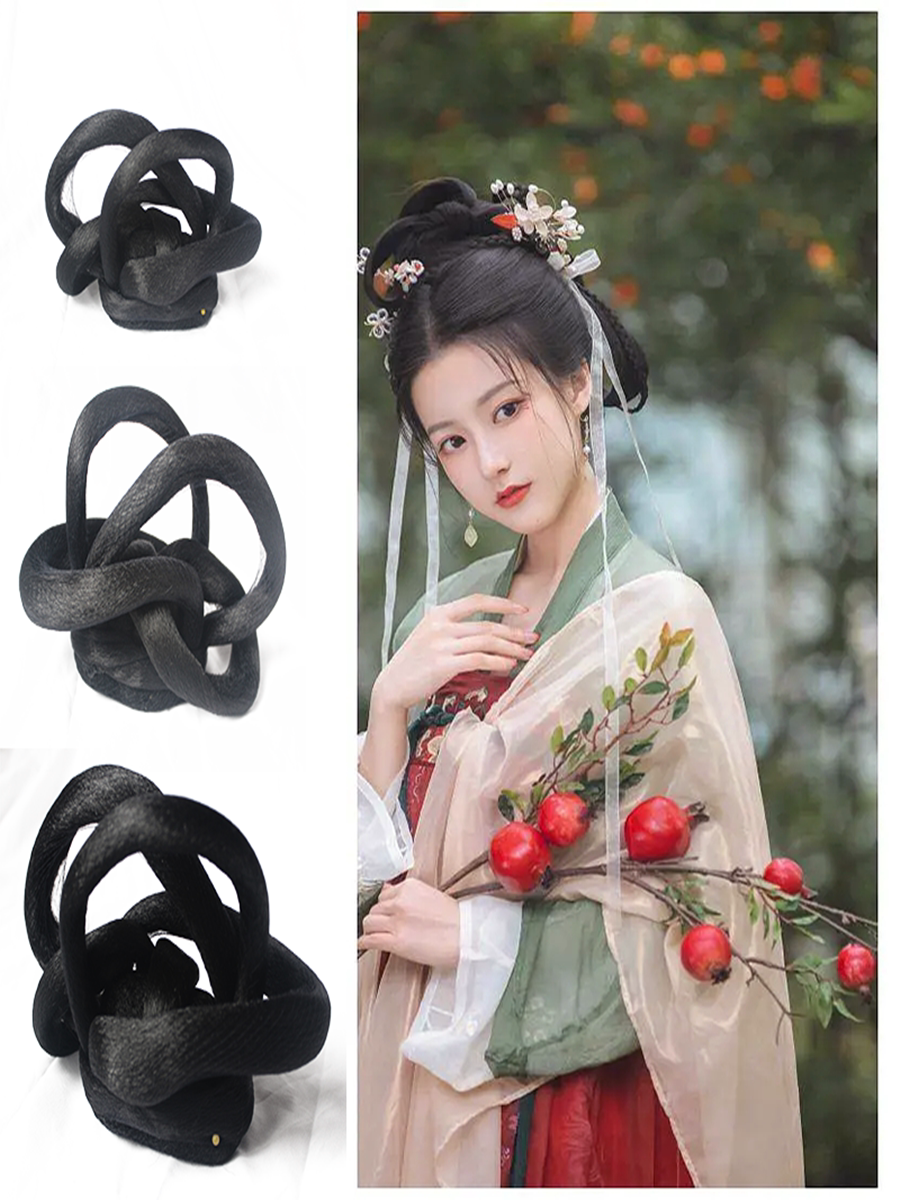 汉服假发包  花神假发包 汉服古装软底假发包星语发髻古风垫发包