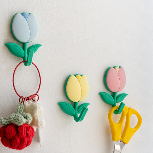 郁金香装饰挂钩可爱小清新粘钩