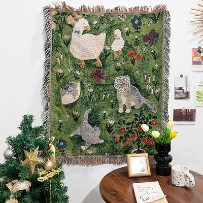 中古风挂毯线毯万能盖巾装饰挂布