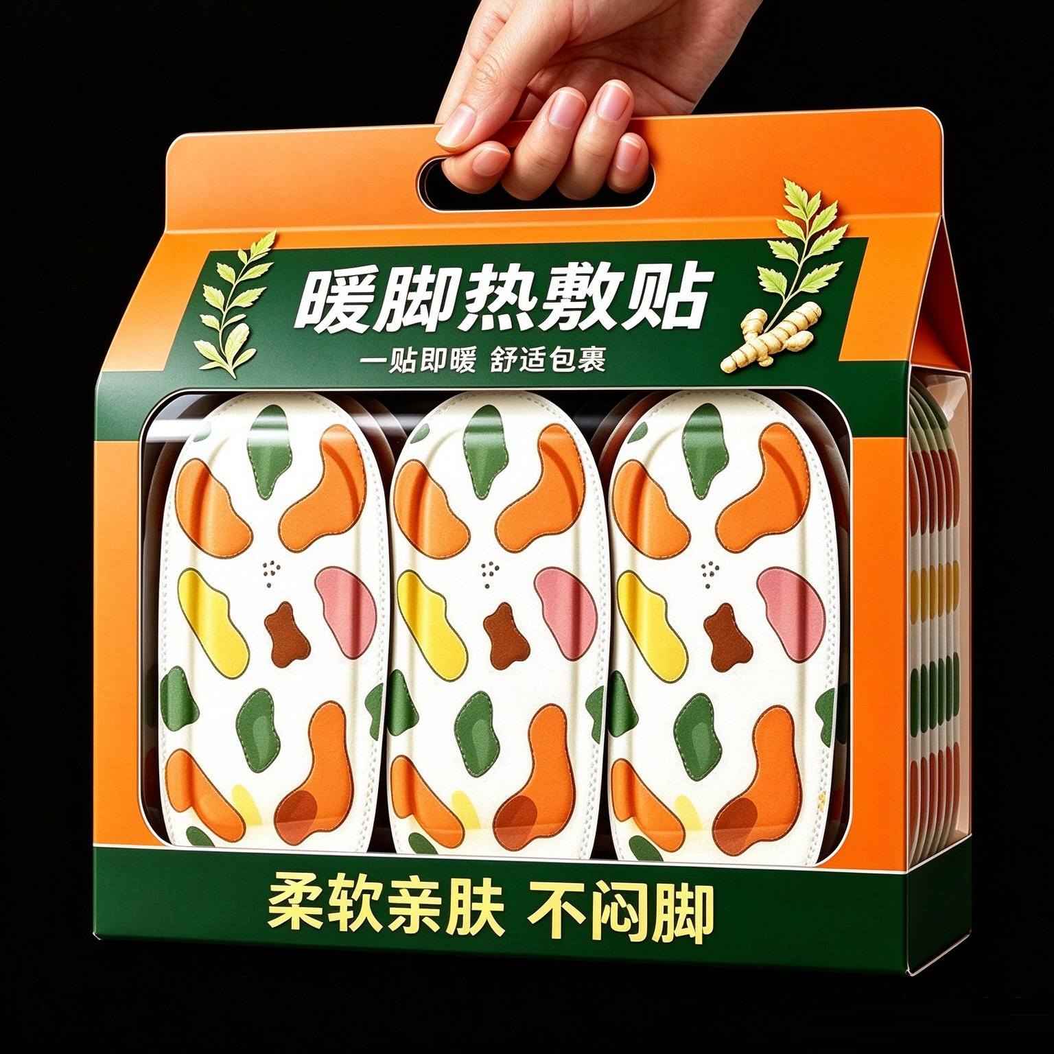 穿戴式发热脚套热敷暖足