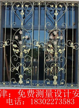 防盗窗护栏防盗窗滔滔门窗铁天津