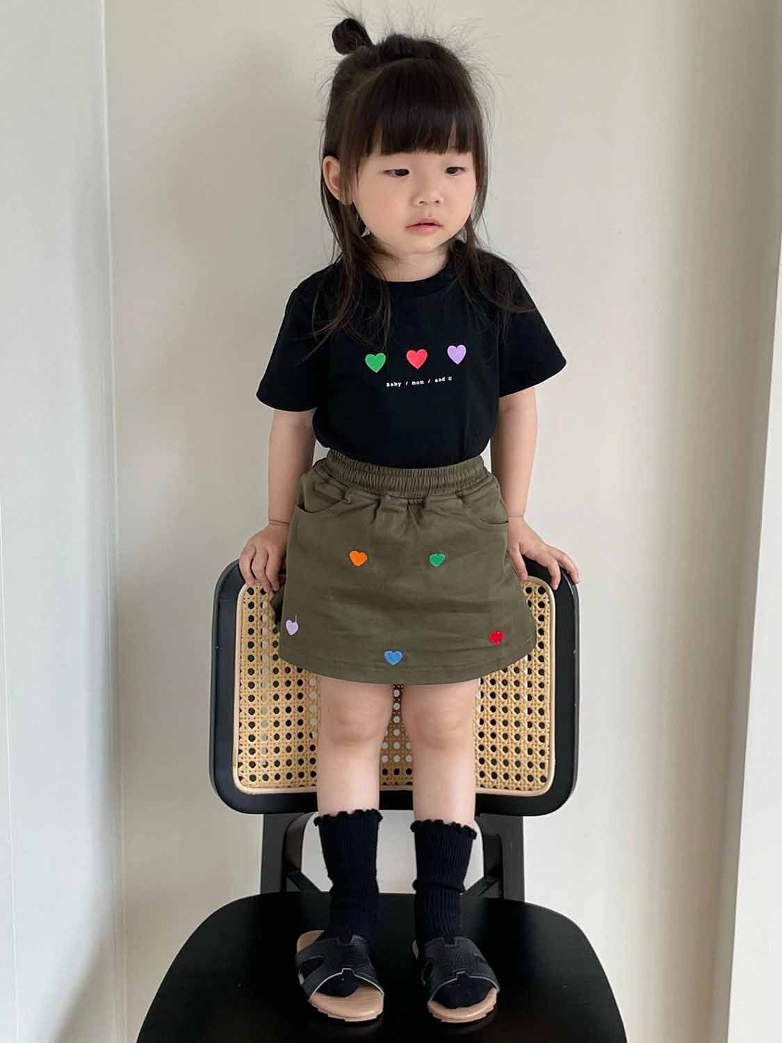 韩版女童时髦套装儿童夏款童装潮半身裙