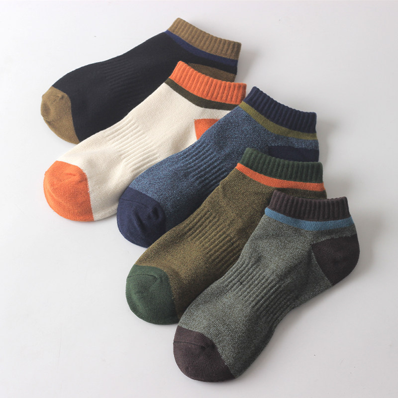 男士春夏纯棉运动短筒袜双杠复古并线耐磨条纹防臭网面透气短袜子,女士内衣/男士内衣/家居服,短袜,淘宝优惠券,粉丝福利购,淘宝优惠卷