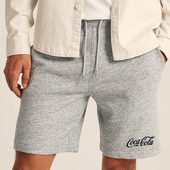 夏季 美国af短裤 宽松 重磅松紧腰三分裤 纯色纯棉刺绣五分裤 卫裤 男士