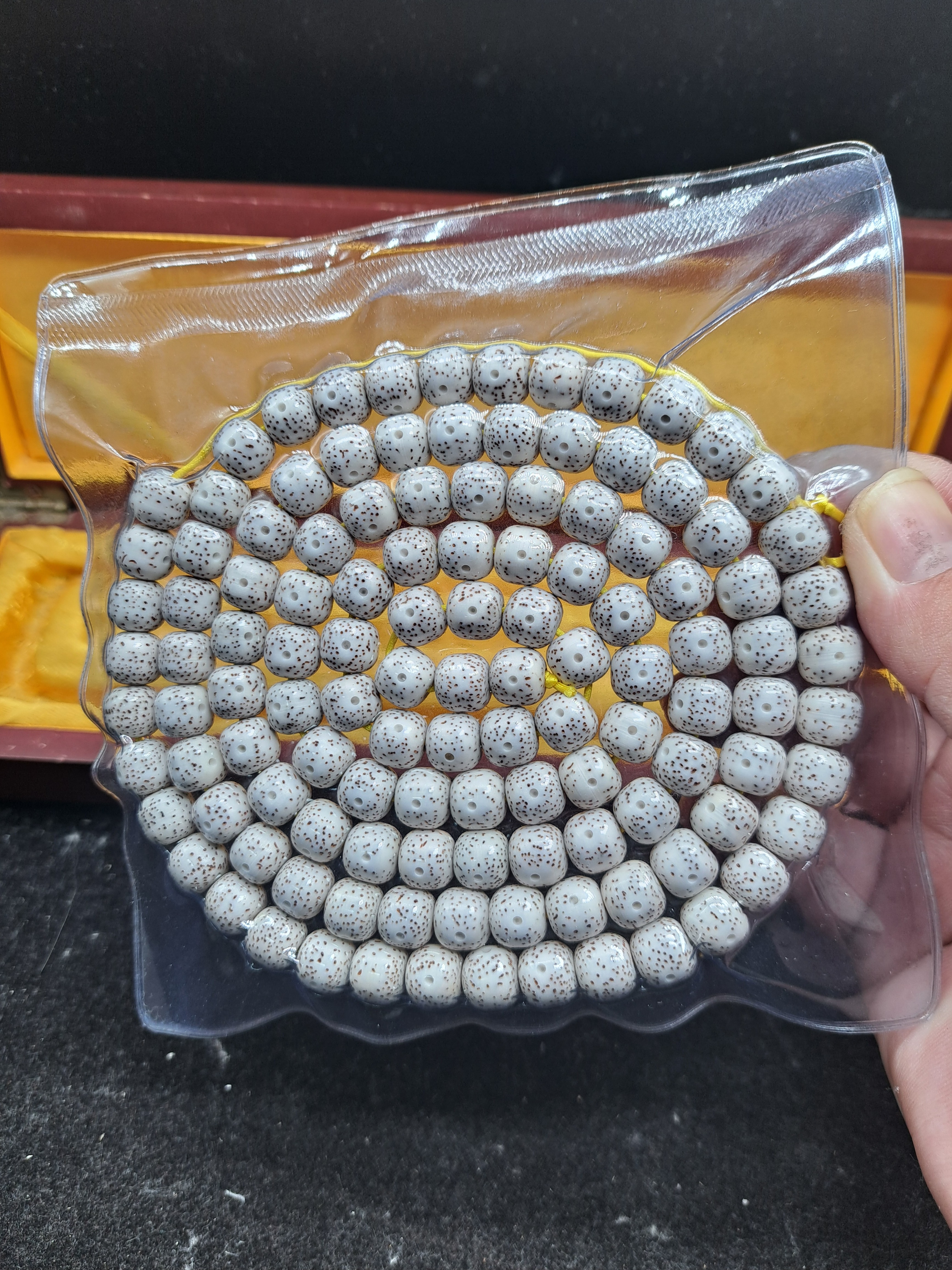 同枝果精选海南星月菩提佛珠原生态未脱脂高密9*10桶珠120颗珠串