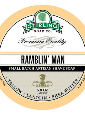 帝诗剃须皂 stirling soap ramblin man 斯特灵神秘香剃须泡沫皂