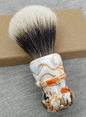 帝诗无名系列男士满洲里漂尖獾毛剃须刷胡刷剃须皂泡沫刷