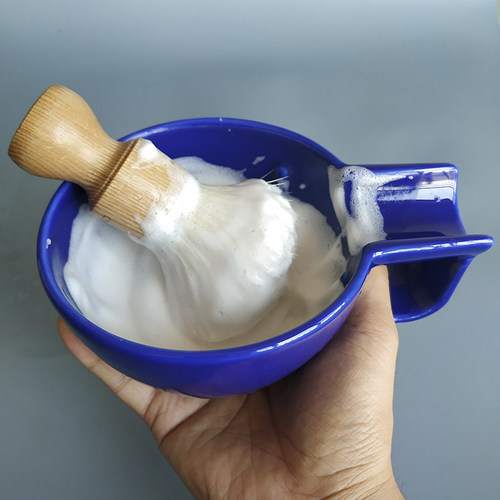 帝诗男士广口花纹打泡胡碗剃须