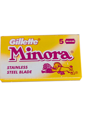 帝诗男士双刃安全剃须刀刀片白金Minora刮胡刀片双狮刀片5片装