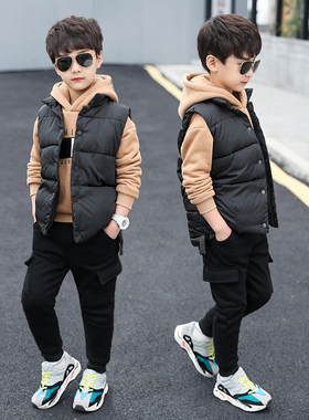 男童冬装套装三件套加绒2025新款洋气儿童秋冬帅气加厚男孩童装潮