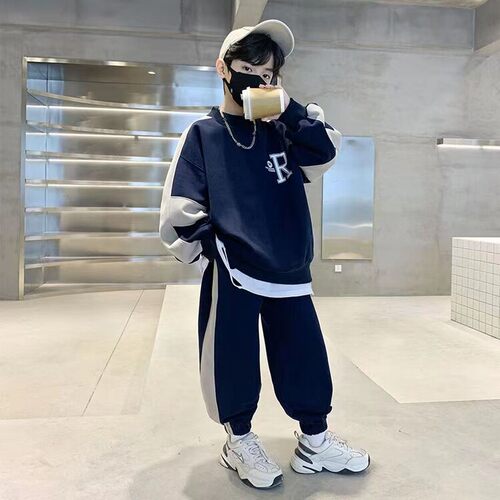 男童春装运动套装2023新款儿童装春秋款中大童炸街春季帅气男孩潮