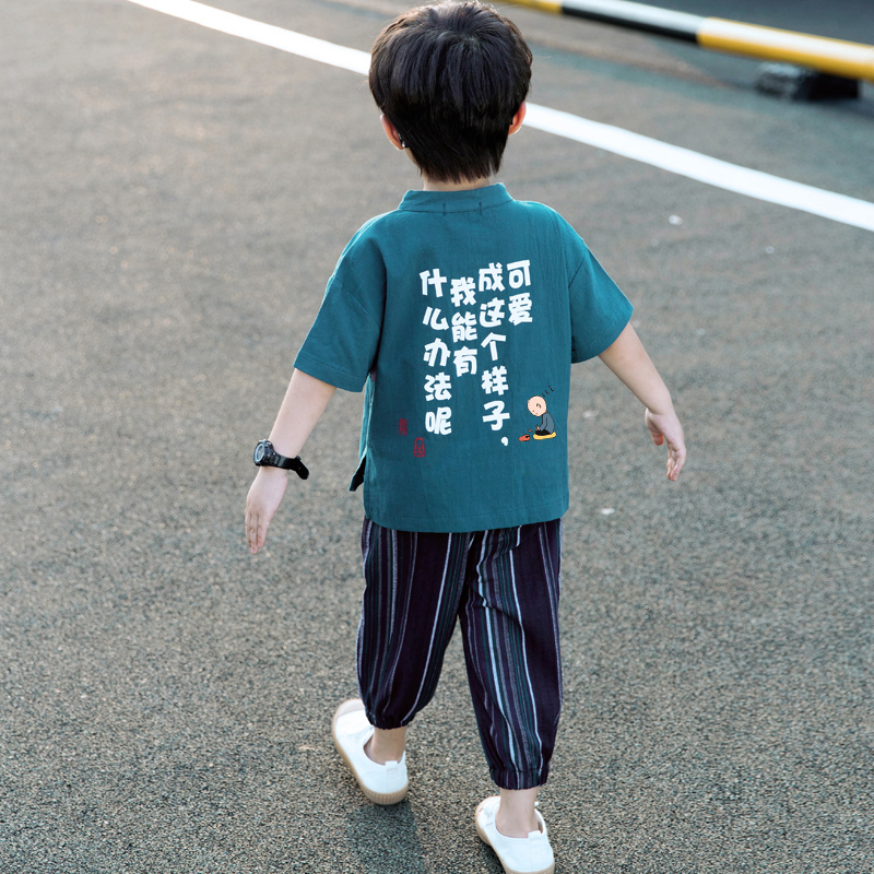 3男童夏装套装2025新款儿童4帅洋气5夏季童装6男孩短袖7韩版8岁潮