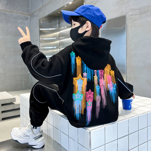 男童春秋季卫衣套装2025新款中大儿童男孩秋款酷帅春装帅气时髦潮