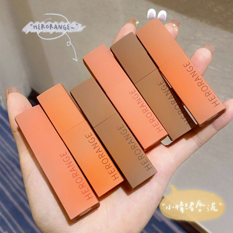 HERORANGE小情绪唇泥丝绒哑光雾面不易掉色唇釉口红学生款女国货