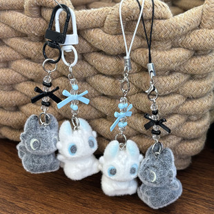 小红书同款创意小礼品无牙仔光煞情侣手机绳驯龙高手公仔包包挂件