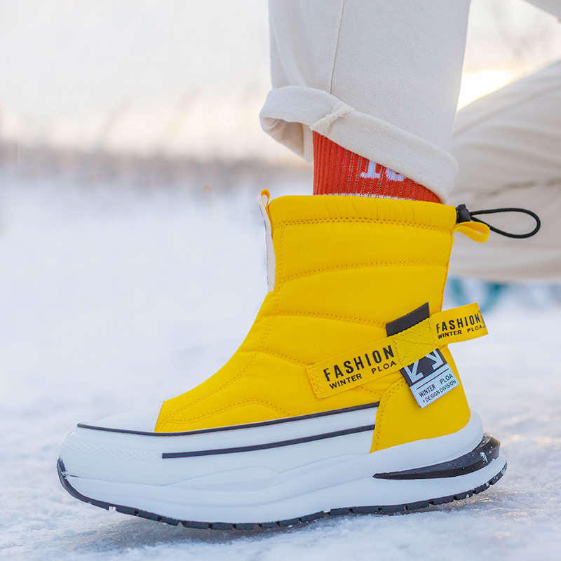情侣款冬季运动时尚彩色雪地靴