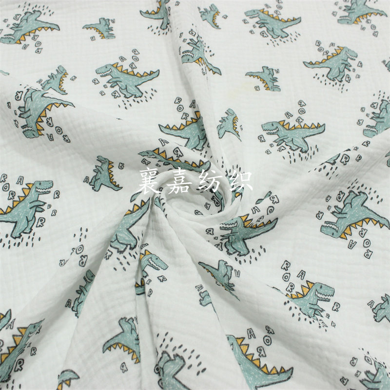 卡通小恐龙 双层棉纱布  透气 柔软 婴童服装床品面料,居家布艺,海绵垫/布料/面料/手工diy,淘宝优惠券,粉丝福利购,淘宝优惠卷