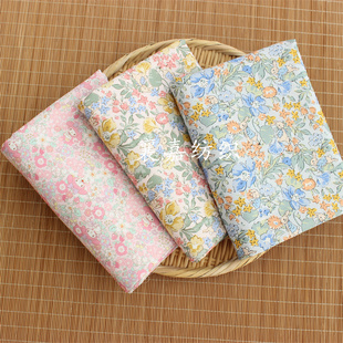 纯棉40支平纹布料 花园小兔子小熊图案   服装 手工布料 一米价