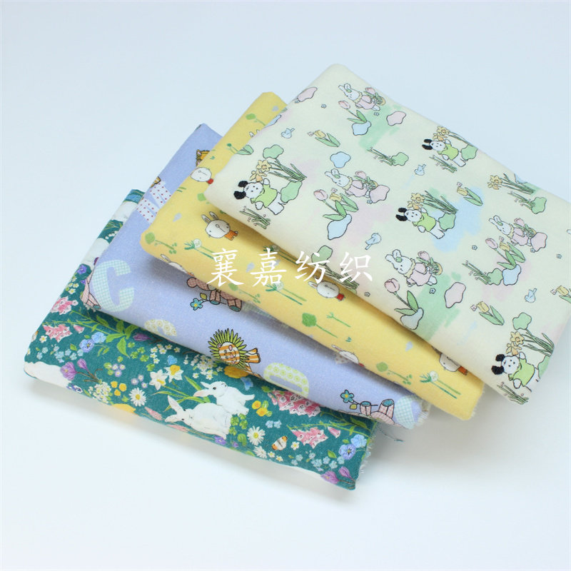 全棉斜纹磨毛布料 卡通印花 童装  家居服睡衣面料