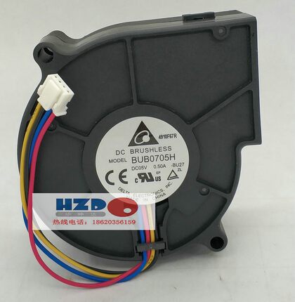 全新原装DELTA 7530 5v 0.5a BUB0705H HH涡轮散热风扇7CM厘米4线