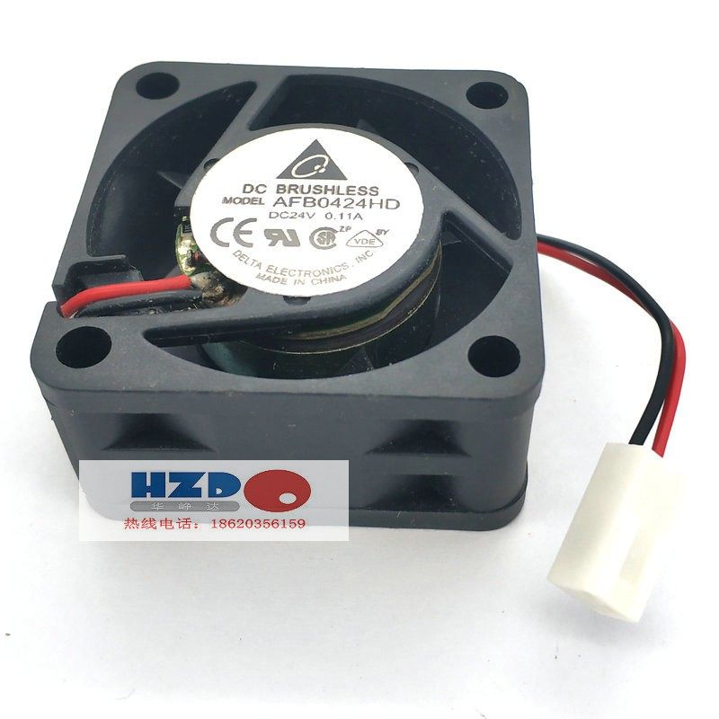 AFB0424HD台达Delta 4020 DC24V 0.11A 4cm厘米2线变频器散热风扇