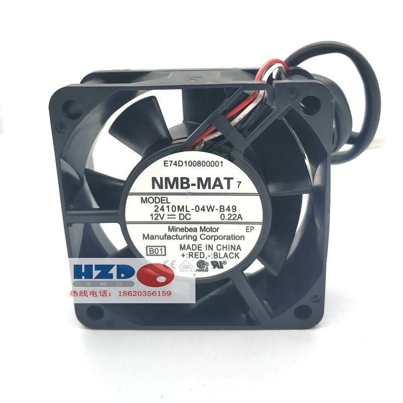 全新原装NMB 6025 12V 0.22A 2410ML-04W-B49双滚珠散热风扇
