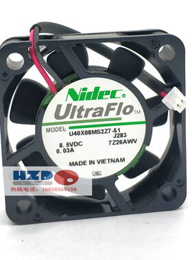 全新原装NIDEC U40X08MS2Z7-51 4010 8.5V 0.03A 2线散热风扇