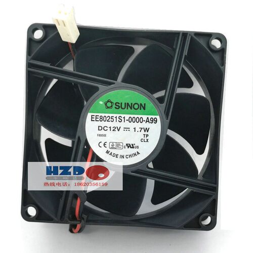 EE80251S1-0000-A99全新原装SUNON 8025 12V 1.7W散热风扇8CM2线